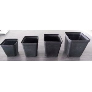 SQUARE DEEP NURSERY POTS plants black,red,green plastic Landmark 4 sizes