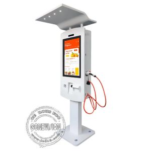 32" Waterproof Self Service Kiosk Ev Charger Drive Through With Led Lamps