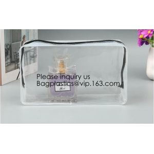 Clear Toiletry Bag - Compression Packing Cube - PVC Cosmetic Bag - Transparent