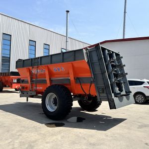 China Double Vertical Auger Heavy Duty Fertilizer Spreader Evenly Spread on sale