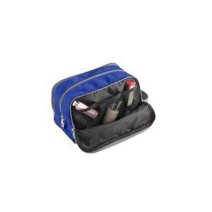 China Jacquard Polyester Fashion Cosmetic Bag Large Capacity With 3 Zip Pockets on sale