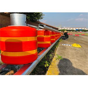 Visibility Yellow/Red Guardrail Barrier Panels Galvanized Steel Bolting
