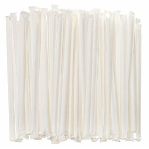 Anti Dust Individually Wrapped Paper Straws Food Safe 7.76 Inches Long
