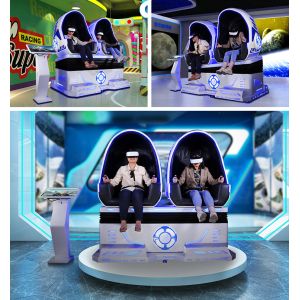 Outdoor 9D VR Egg Chair Interactive Double Seats For Amusement park