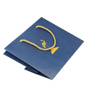 Paint Color Paper Bag Printing 38cm 3 Strand Nylon Rope Handle 0.3mm