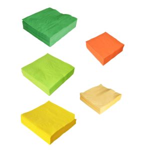 SGS 2Ply 37*19cm Color Paper Napkin Party Folding Decoration Use