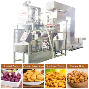 PLC Controller Automatic Peanut Coating Machine Peanut Coater Peanut Burger