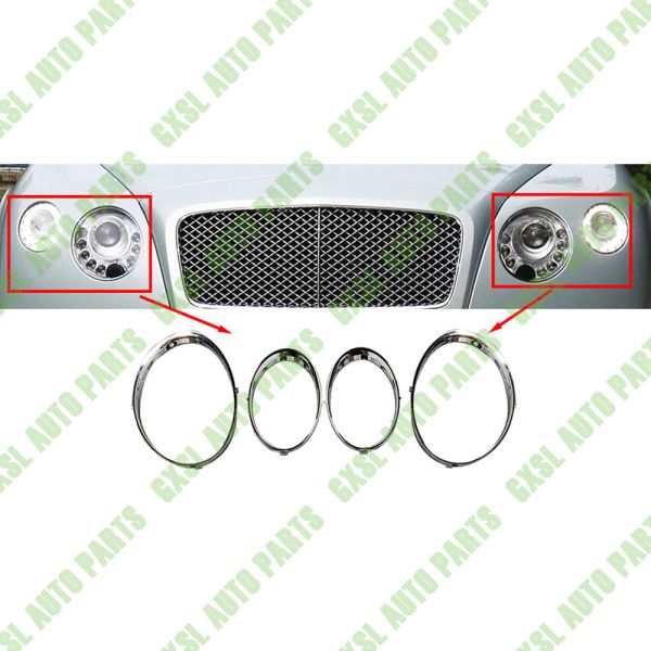 For Bentley Continental Gt Gtc 2012-2017 Headlight Electroplating Ring