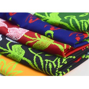 Customized Green Polyester Printing Fabric For Women Medium Weight