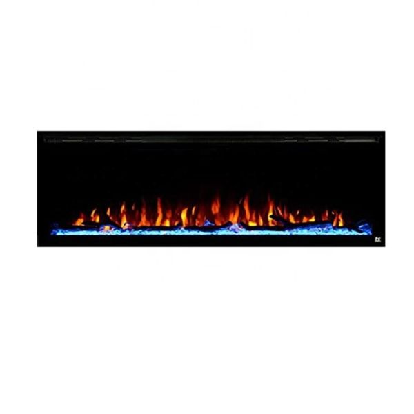 Quality 9 Flame Colors Artificial Flame Linear Recessed and Wall Mounted Electric Fireplace Heater wholesale
