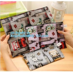 A4 Bag Fabric File Folder For Documents Stationery Document File Folder Bag,