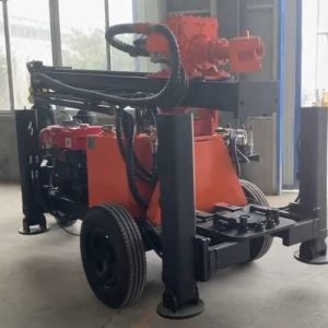 Trailer Mounted Gl130t Water Well Drill Rig 130m Capacity Air Compressor