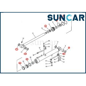 China 201-63-46700 201-63-46700 Boom Cylinder Seal Kit For PC60-2 Komatsu Boom Cylinder Repair Kit on sale