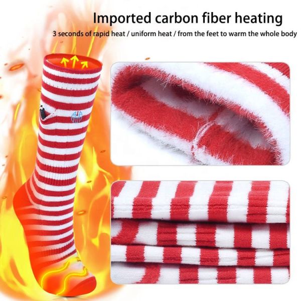 High Ankle Rechargeable Heated Socks Casual woven Weaving