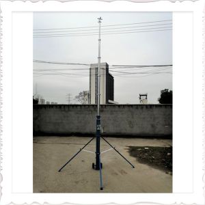 9m 30ft Lightweight Winch Up Mast For Telecommunication Photography