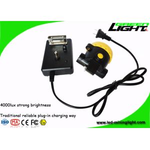 Mining Safety Cap Rechargeable LED Headlamp IP67 With 2.2Ah Li Ion Battery