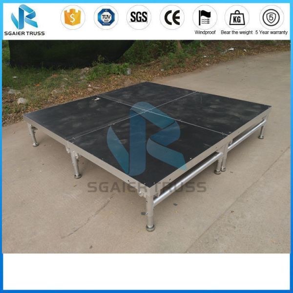 Easy Install Stage Equipment Hotel Indoor Foldable Mobile Aluminum Stage / Folding Stage Platform