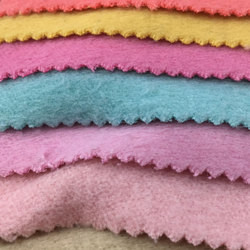 Customization White Polyester Tweed Wool Fabric 57 inch Double Sided