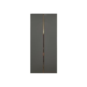 Cheap Dark Grey Flat Panel Wardrobe Door With ENF Particleboard Core Matte PVC Wrapped for sale