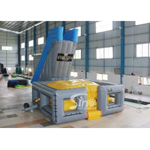 China 6m High Adults Big Inflatable Air Bag With Cliff Platform For Adventure Challenges on sale