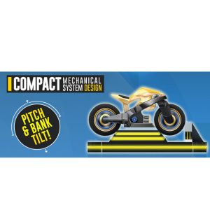 Black Yellow VR Motorcycle Simulator 24" LED Screen Locked Door Square Tubing