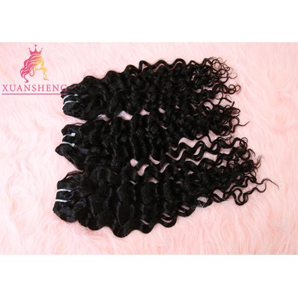 Quality Xuansheng Virgin Human Hair Italian Curly Weaves No Shedding And No Tangle wholesale