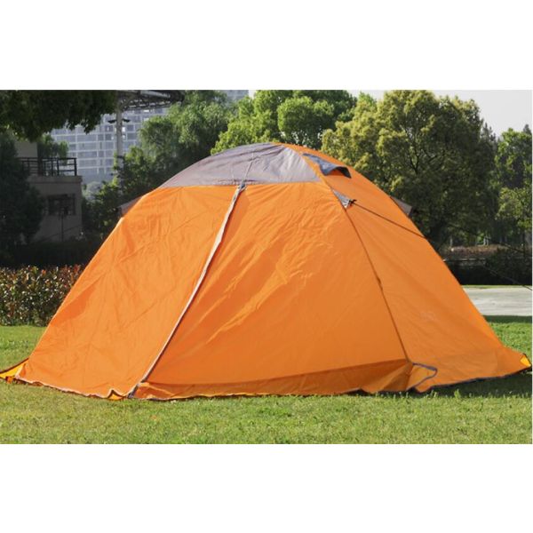 2 Doors Double Layer Aluminum Pole Water Resistant Camping Tent With Carry Bag for Backpacking(HT6085)