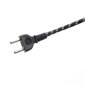 Standard Grounding Power Cord Extension Cord Plug for Electric Iron Kettle 2 Pin