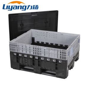 China HDPE Folding Large Plastic Pallet Box Bin For Fruit And Vegetable on sale