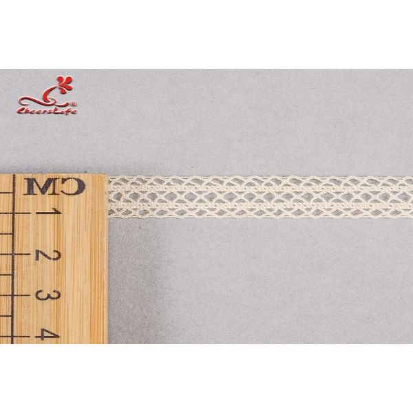 Bedding Articles / Clothing Labels Cotton Lace Trim Customizable Width
