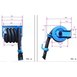China Aluminium Vehicle Exhaust Extraction System Car Exhaust Extraction Hose 135mm on sale