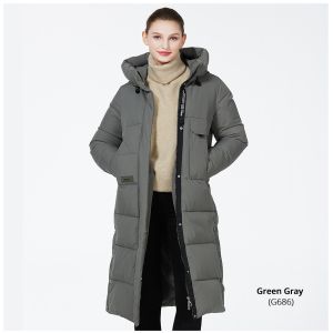 Cheap Zipper Closure Ladies Puffer Jacket 63cm - 66cm Sleeve Length for sale