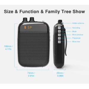 Ultralight Light Mini Portable Voice Amplifier LED Display Rechargeable