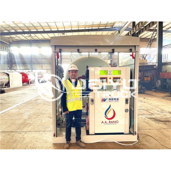 NNPC 5MT 10000L LPG Gas Storage Tanker With Cylinder Filling Dispenser