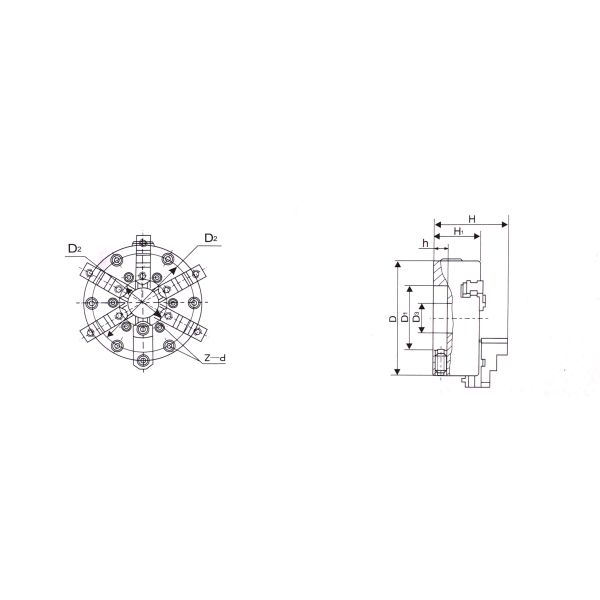 PI6 SERIES 6-JAW ADJUSTABLE PRECISION SELF-CENTERING CHUCKS