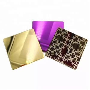 Cheap Aisi Astm Ss 201 Silver Gold Mirror Pattern 304 Stainless Steel Water Ripple Sheets for sale
