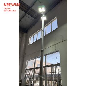 Cheap vertical mounted 7.5m pneumatic telescopic mast light tower for fire tender 400W LED for sale