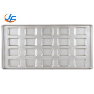 RK Bakeware China Nonstick Aluminized Steel Square Ciabatta Roll Pan Baking Tray