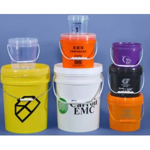 Stackable White Five Gallon Plastic Buckets for Customer Needs