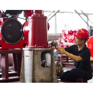 Big Flow 4 Stage Vertical Shaft Turbine Fire Pump , 4500 Usgpm Deep Well Pump