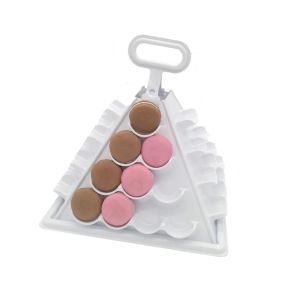 China Eco Friendly Food Grade Macaron Pyramid Display 5 Tier Macaron Tower SGS on sale