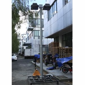 Cheap 8m Pneumatic Telescopic Mast Light Tower for Fire Tender Illumination-4x200W LED flood lights for sale