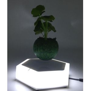 new led light customize magnetic floating levitating air bonsai potted plant