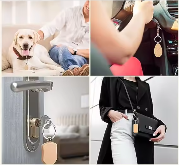 Natural Wooden Name Keychain Badge Blank With Split Ring Personalized