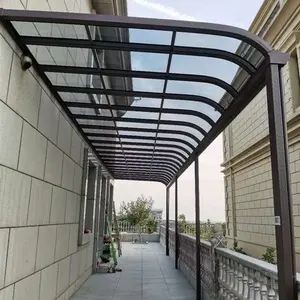 Self Cleaning Polycarbonate Awning with UV Protection and Aluminum Alloy Frame