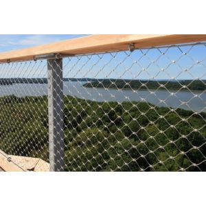 Semi Transparent Rope Net Fence Lightweight 316 Stainless Steel Mesh
