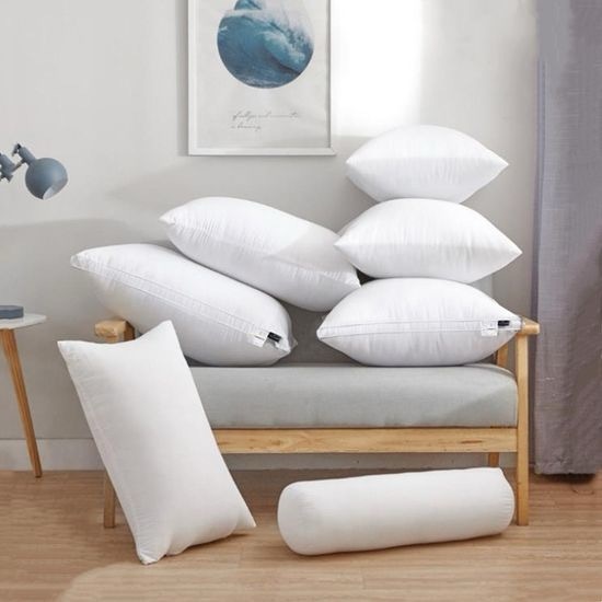 Quality Plain Style Hotel Pillows with Double Needle Stitching and Machine Washable Care Instructions wholesale