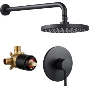 OEM ODM rainfall shower system 3 way shower black ceiling mounted rain mixer