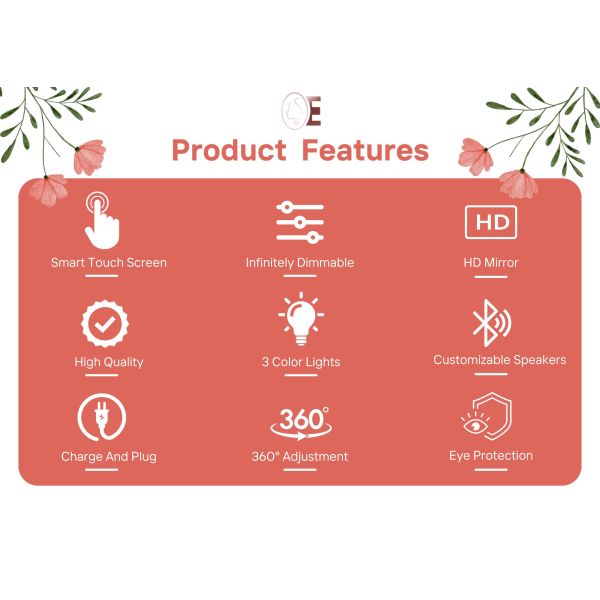 Illuminated Lighted Small Hollywood Mirror 12x Magnifying