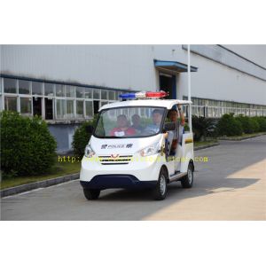 Multi Color 4 Passenger Electric Patrol Car For Security Cruise With Caution Light